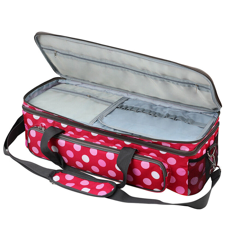 #A Yarn Storage Bag Red Polka Dot Print Wool Knitting Sewing Tool Travel Organiz