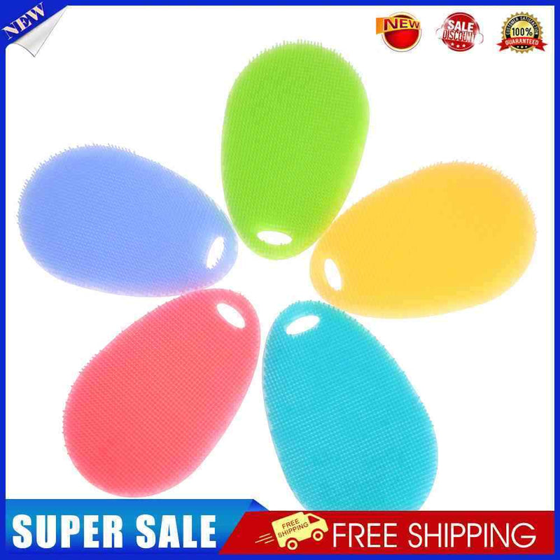 5pcs Creative Waterdrop Multi-function Antibacterial Silicone Washing Brush-1377