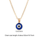 Evil Eye Pendant Necklace Chain - Blue Eye Alloy Rope Chain Necklace Family Gift