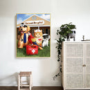 Dog Cat Doctor Drawing Frameless DIY Oil Paint by Numbers Canvas Home Decor