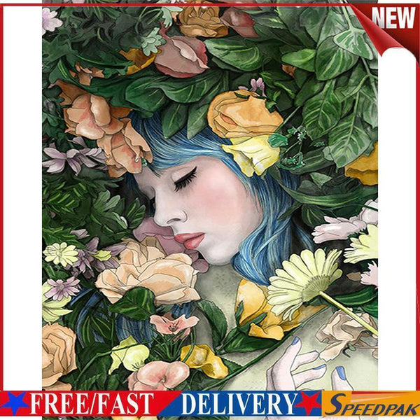 Paint By Numbers Kit DIY Beauty in Flowers Colouring Oil Art Picture Craft #F