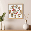 Full Embroidery Counted Elk Santa Claus 14CT DIY Needlework Sets Home Decor