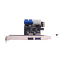 External 2Port USB3.0 + Internal 19pin Header PCIe Card 4pin IDE Power Conn