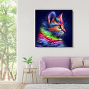 Round Diamond Painting DIY Embroidery Home Decor Mosaic Cat Cross Stitch Gift