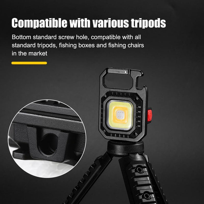 Mini Flashlight Work Light Pocket Outdoor Keychain Corkscrew (with Bracket)