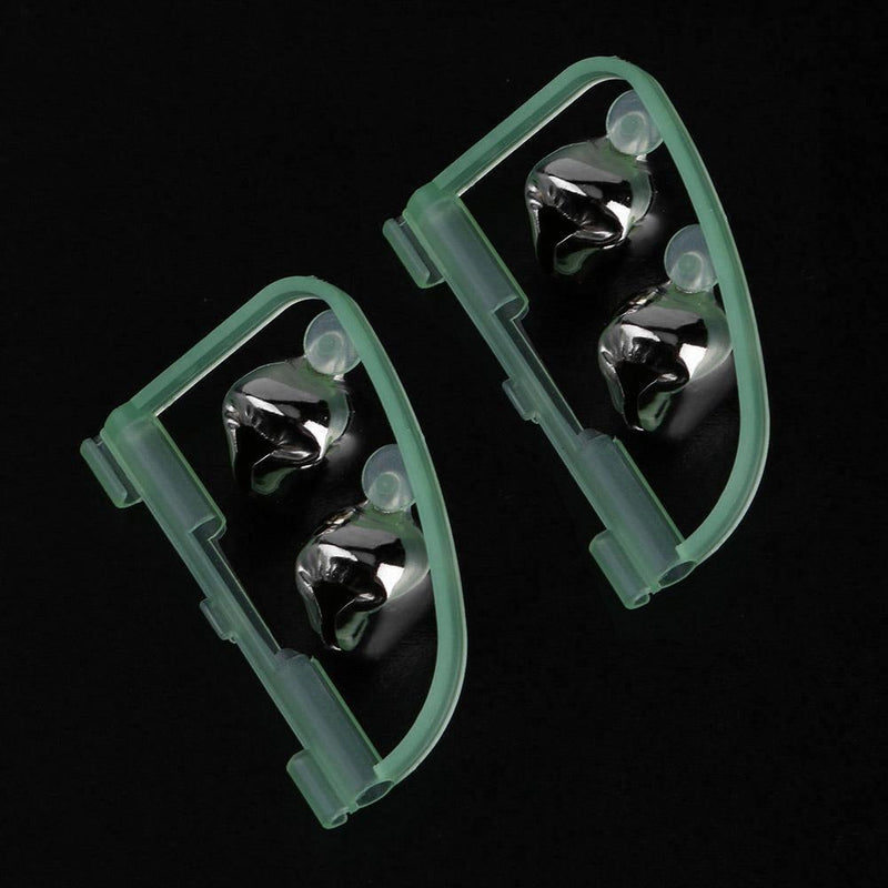 20Pcs Set Fluorescent Fishing Rod Tip Clip Twin Bell Fish Bite Alarm Ale