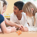 7pcs/Set Multi-sided Dices Digital Polyhedron Acrylic Board Game (Orange) Newly