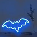 LED Neon Light Sign Bat Light Blue Halloween Birthday Party Accessory Prop Newly