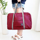 Solid Color Waterproof Folding Travel Bag Lightweight Large Capacity Luggage