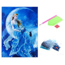 5D DIY Round Drill Diamond Painting Moon Goddess Cross Stitch Embroidery(A