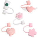 Cup Accessories Cartoon Plugs Cover Silicone Straw Plug Drinking Dust Cap