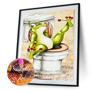 Full Round Drill Diamond DIY 5D Painting Leisurely Frog Kit Drawing Ornament