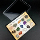 15Pcs/Set Rock Gemstones Collection Box Quartz Crystal H7 R7N2 Mineral P7R E6B4