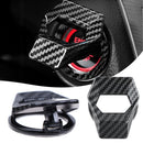Car Engine Start Stop Button Cover Ring Ignition Button Carbon Fiber Trim Decor
