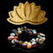 Crystal Display Holder Tray Lotus Jewelry Stones Organizer Home Storage De