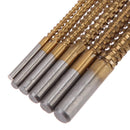 6Pcs Titanium Coated HSS Drill & Saw Carpenter Woodworking Plastic Metal