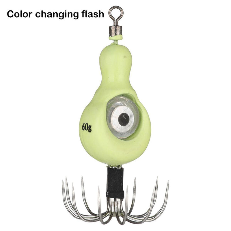 Fishing lures Light LED Deep Sea Glowing Luminous Cuttlefish Squid Jig Hook Bai.