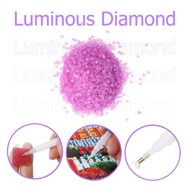 15g/Bag DIY Round Diamond Glow-in-the-Dark Kit Replacement Luminous Rhinest