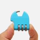 Mini 3-Digit Code Luggage Password Padlock Drawer Anti-Theft Lock (Blue) Newly
