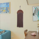 Boho Tassel Tapestry Large Wall Hanging Hand-Woven Decor Brown Home F7N4