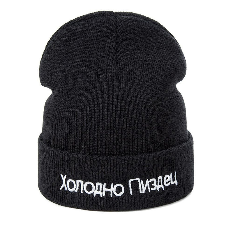 Embroidery Letter Soft Warm Man Woman Ski Caps Beanies Hat Winter Cap Knit