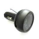 3in1 Digital Voltmeter Thermometer USB Car Charger Blue + Red Display