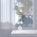 #A Wind Chime Crystal Ornament Diamond Pipa Moon Prism Windbell Pendant Jewelry