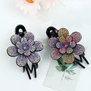 shape Dovetail Crystal Barrette Styling Tools Rhinestone Hairpin Hair Clips