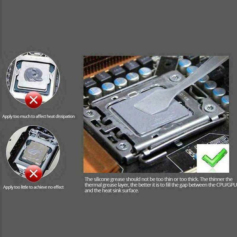 CPU Kühlkörperfett Wärmeleitpaste Weiß Spritzenausführung gut H6U2