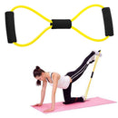 8 Word Yoga Fitness Chest Expander Rope Rubber Elastic Band for Sports Exerci