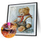5D DIY Full Drill Round Shape Bear Rhinestone Diamond Drawing Home Decoration