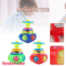 LED Light Up Flashing UFO Spinning Top Funny Music Gyro Christmas Gift Kid x 1#