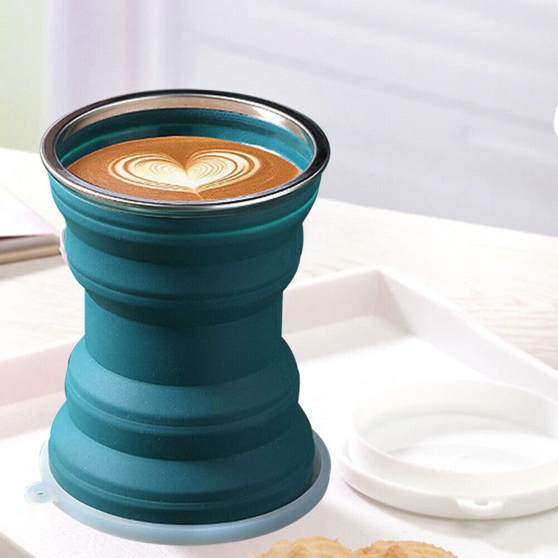 Foldable Collapsible Telescopic Silicone Water Bottle Outdoor Travel Drink Mugs