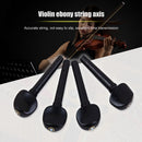 4pcs Ebony Violin Tuning Pegs Tuners with End Pin Fiddle Strings Instrument