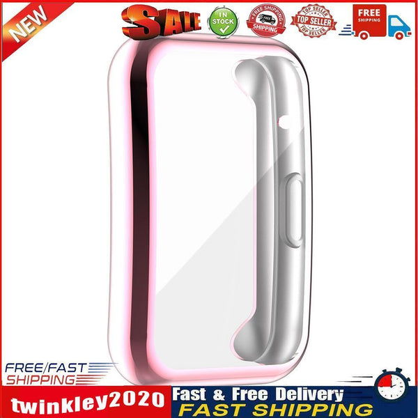 TPU Protector Case Anti Scratches Full Cover for Huawei Watch Fit (Pink) Newly