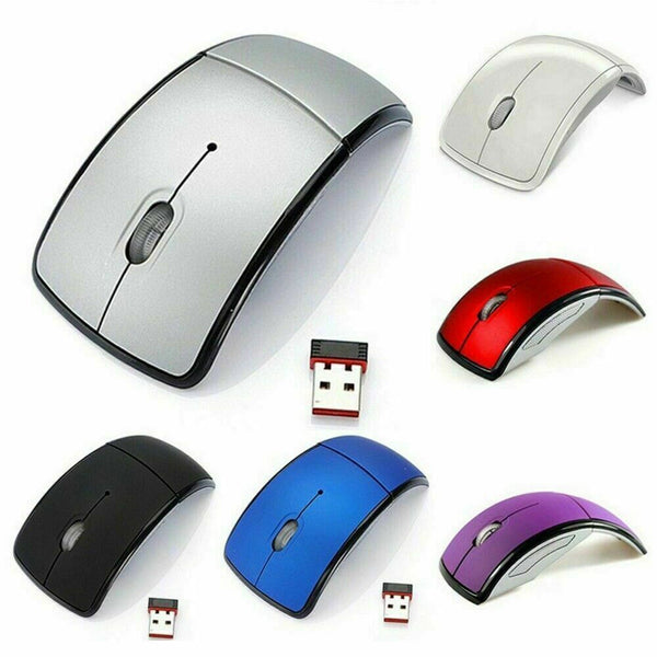 2.4Ghz Wireless Mouse Foldable Folding Optical Mice Receiver USB For Laptop F0Q1