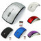 2.4Ghz Wireless Mouse Foldable Folding Optical Mice Receiver USB For Laptop F0Q1