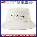 Unisex Bucket Summer Fisherman Cap Letter Embroidery Outdoor Panama Sun Hat