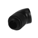G1/4 Screw Thread 45 Degree Elbow Rotation Brass Connector Fitting(Black) Newly