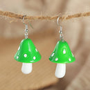For Women Men Mushroom Pendant Mushroom Earrings Statement Dangle Hook Earrings