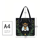 Bee Printed Shoulder Shopping Bag Casual Large Tote Handbag (40*40cm) E