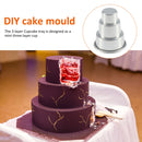 Cake Pan - 3 Tiers Pudding Cupcake Bakeware DIY Chocolate Cake Mold (L)