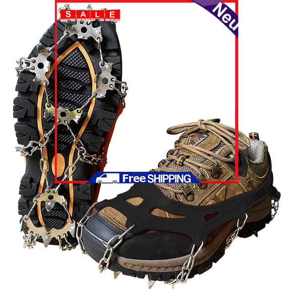 19 Teeth Spikes Cleats, Anti Brief Walk Traction Ice Cleats for Fishing Walking