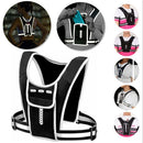 Adjustable Running Reflective Vest Chest Pocket Fitness Backpack Phone Bag