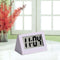 Mini LCD Digital Electronic Desktop Time Clocks Silent Desk Clocks (White)
