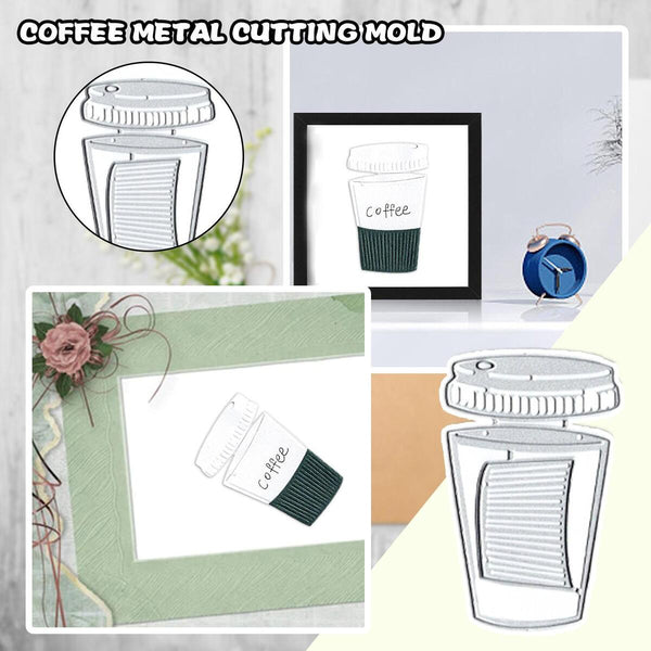 Coffee DIY Metal Cutting Dies Scrapbooking Paper Cards Mold Embossing M8J4
