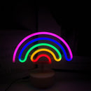 Neon Sign LED Lights Decorative Marquee Signs Light with Base (Rainbow) Newly