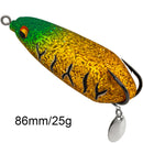 Reflective Sequins Frog Crankbait Fishing Lures 86mm 25g Artificial Wobbler B