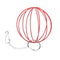 Stainless Steel Plating Pet Hay Manger Food Ball Rabbit Grass Rack (Red)