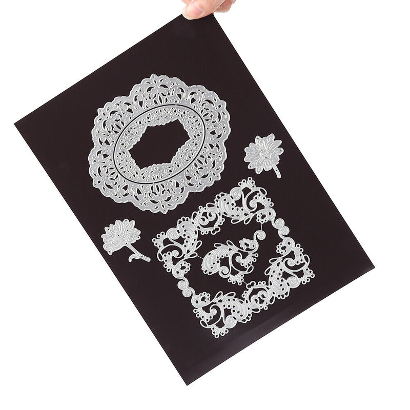 6pcs Rubber Magnet Sheet DIY Photo Picture Cutting Die Black Magnetic Mats